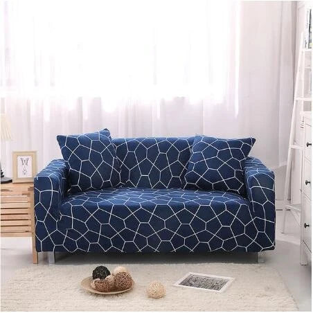 Sofa Cover Stretch Elastic Machine Washable Includes 2 Pillowcases