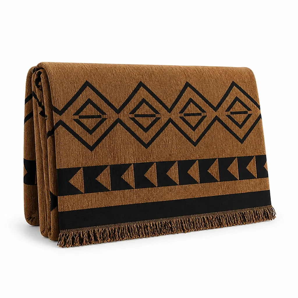 Sofa Cover Tribal Chenille Microfiber Machine Washable