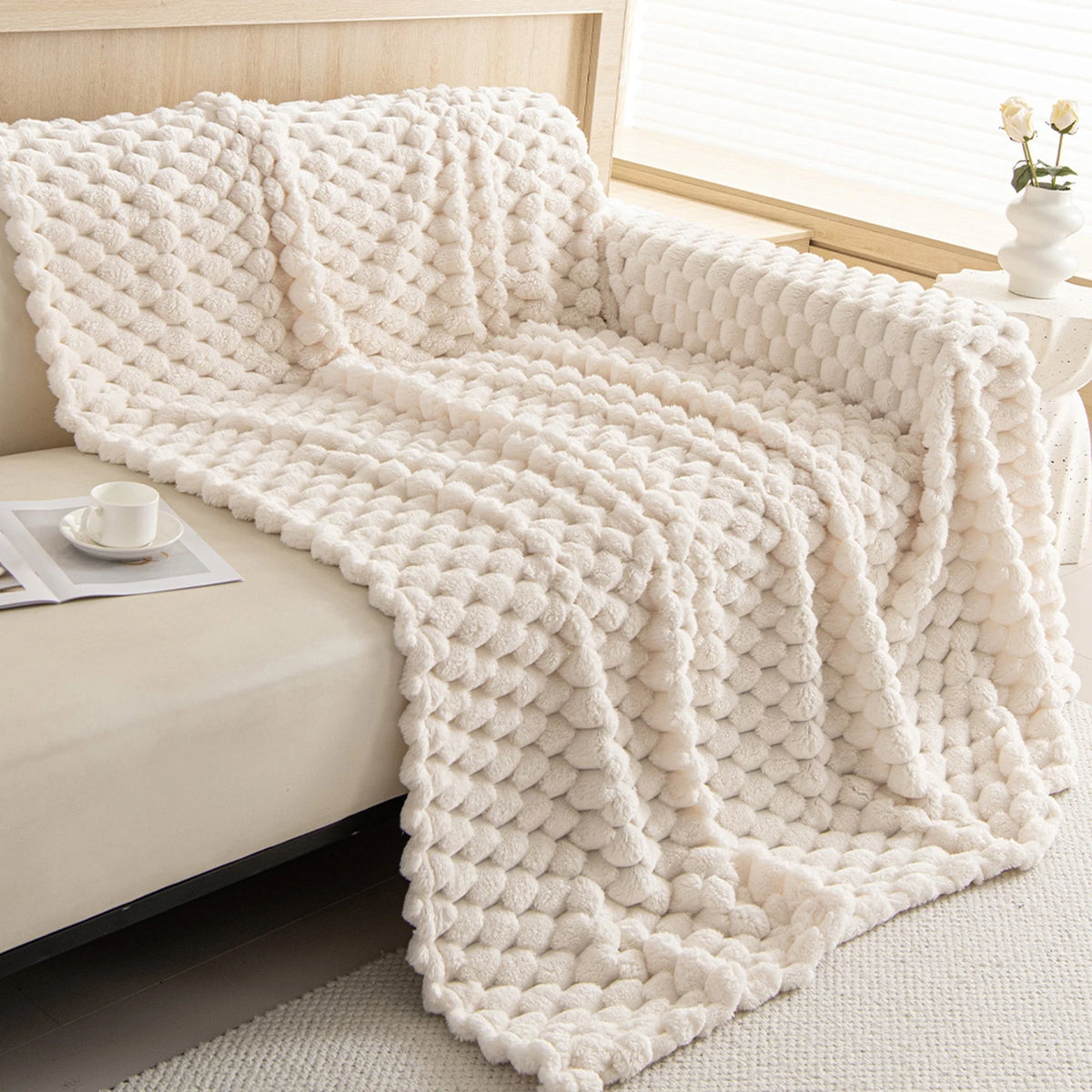 Sofa Cover Woven Machine Washable Pet Hair & Scratch Protection