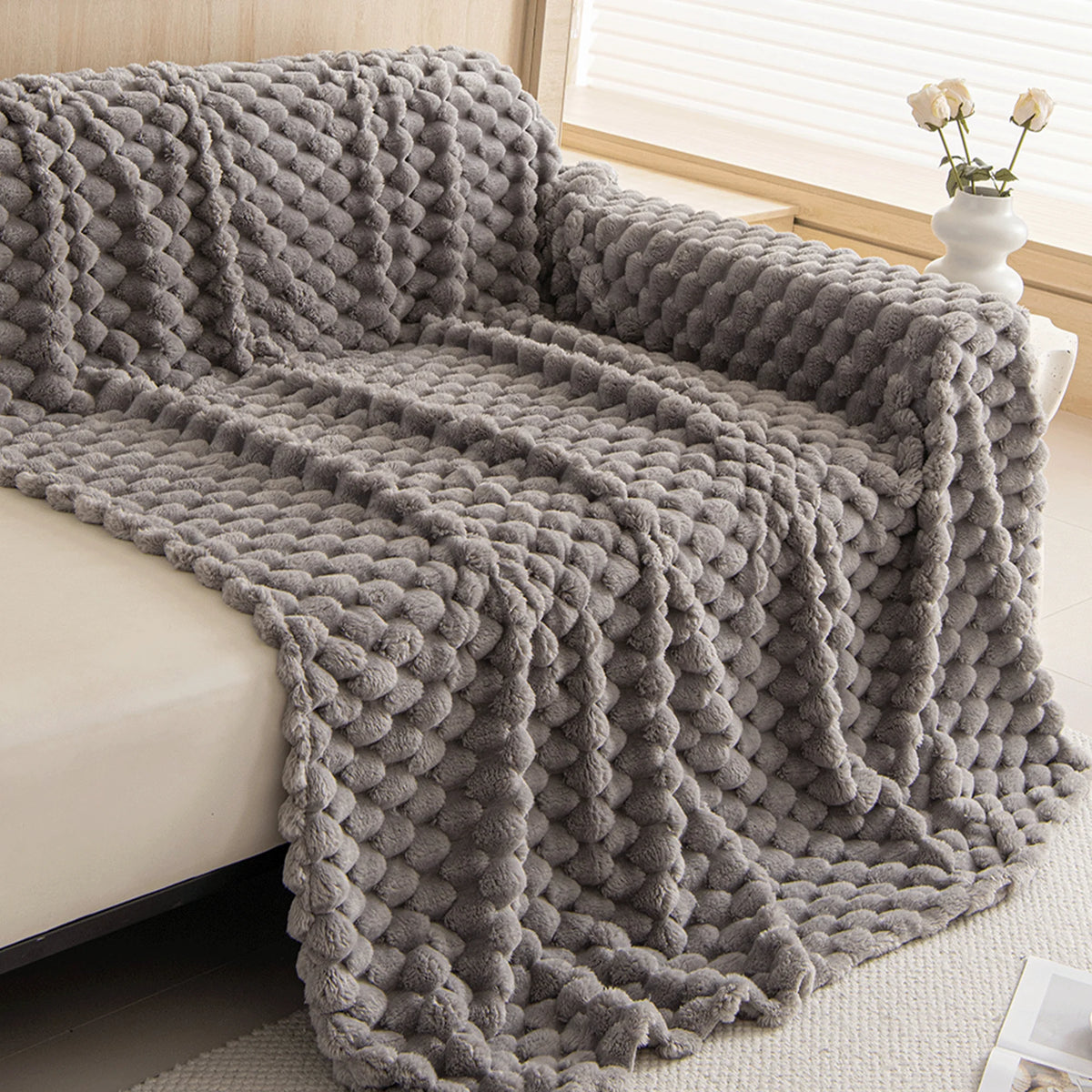Sofa Cover Woven Machine Washable Pet Hair & Scratch Protection