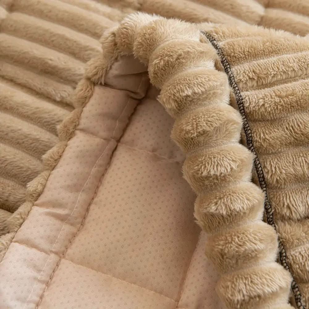 Sofa Seat Cover Plush Quilted Non-Slip Stretch Fit