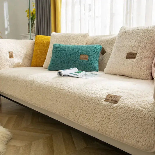 Sofa Slipcover Wool Soft Secure Fit
