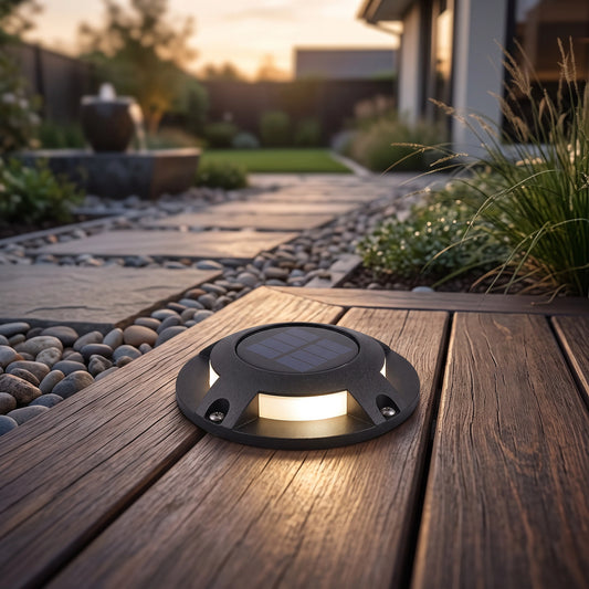 Solar Deck Light Dusk Sensor & Adjustable Brightness