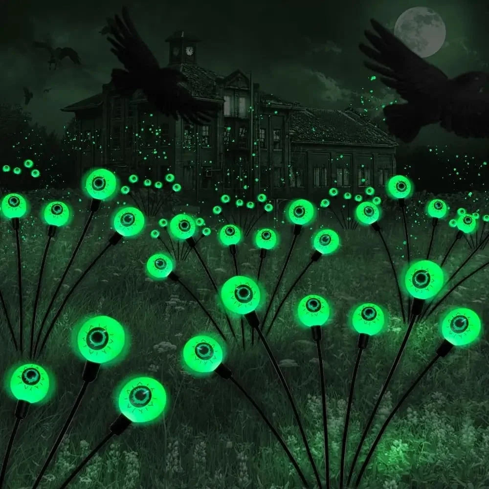 Solar Eyeball Garden Light LED Stake Automatic Dusk Activation