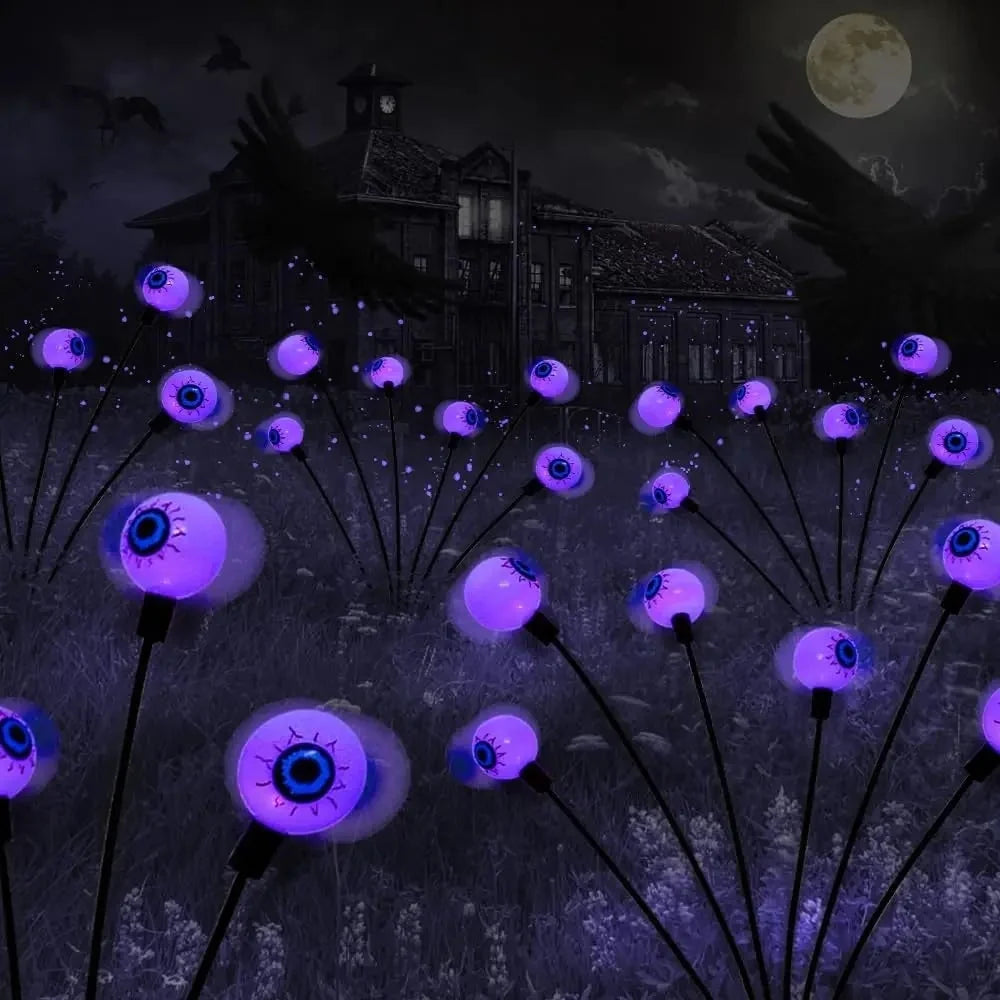 Solar Eyeball Garden Light LED Stake Automatic Dusk Activation