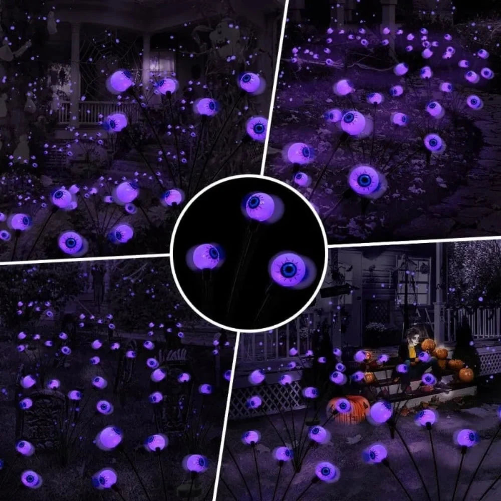 Solar Eyeball Garden Light LED Stake Automatic Dusk Activation
