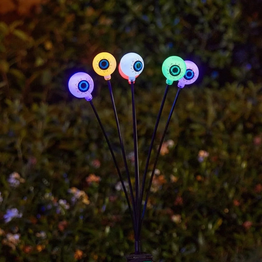 Solar Eyeball Garden Light LED Stake Automatic Dusk Activation