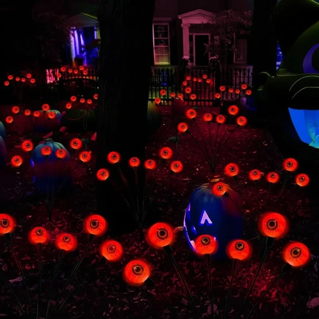 Solar Eyeball Garden Light LED Stake Automatic Dusk Activation