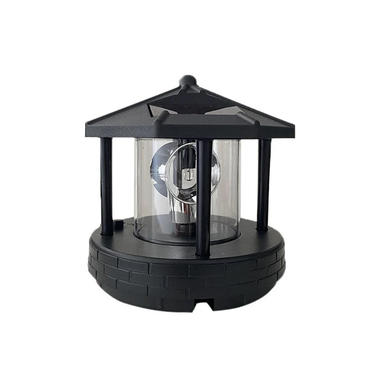Solar Garden Light Dual Panel Rotating Beacon Automatic Dusk Activation