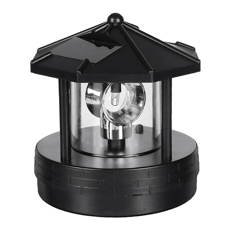 Solar Garden Light Dual Panel Rotating Beacon Automatic Dusk Activation