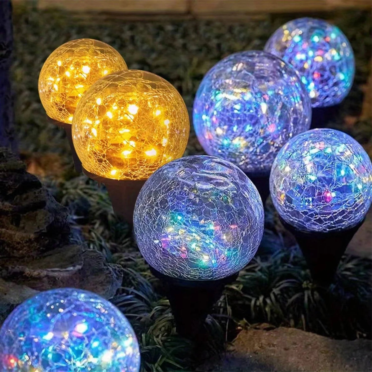 Solar Garden Lights Dusk-to-Dawn Weatherproof & Long Runtime
