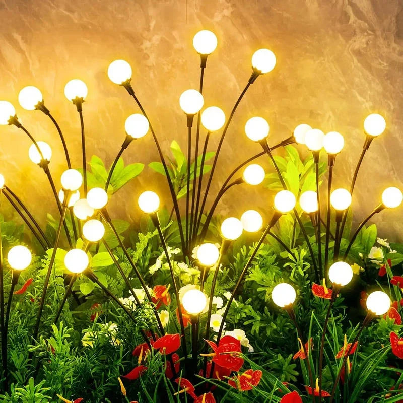Solar Garden Lights Firefly Effect & Swaying Stainless Steel