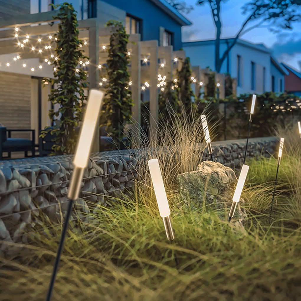Solar Garden Lights Reed-Style Solar-Powered Weatherproof LED