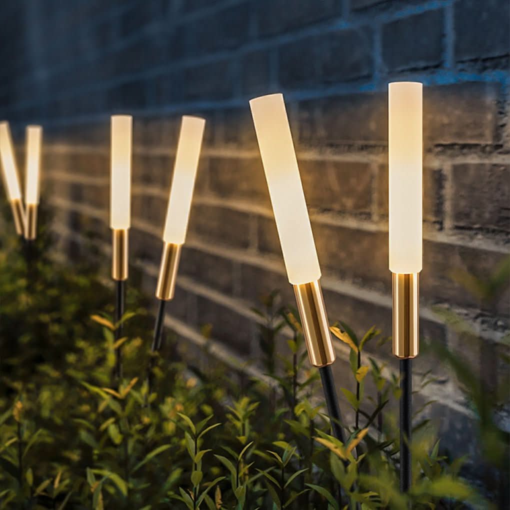 Solar Garden Lights Reed-Style Solar-Powered Weatherproof LED