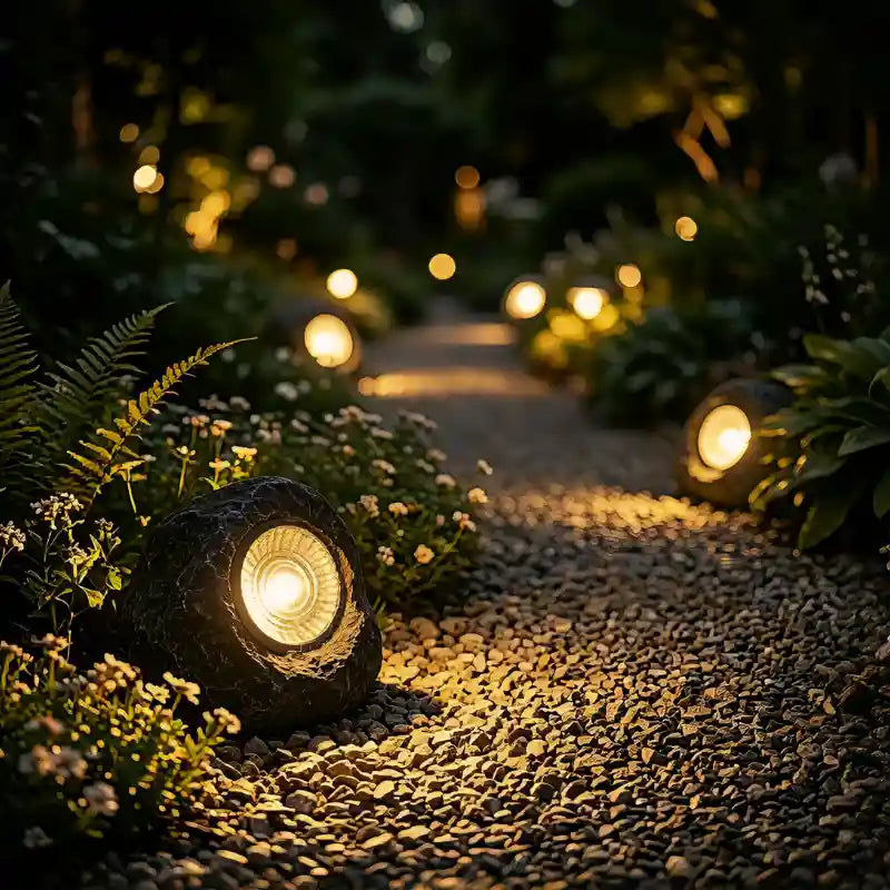 Solar Garden Spotlights Solar-Powered Automatic Dusk Sensor IP65 Waterproof