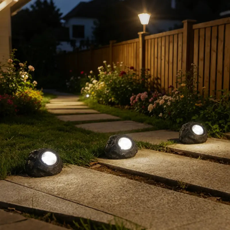 Solar Garden Spotlights Solar-Powered Automatic Dusk Sensor IP65 Waterproof