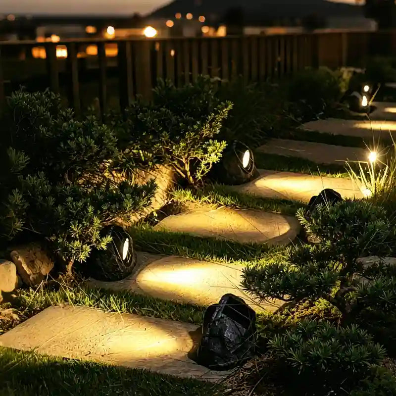 Solar Garden Spotlights Solar-Powered Automatic Dusk Sensor IP65 Waterproof