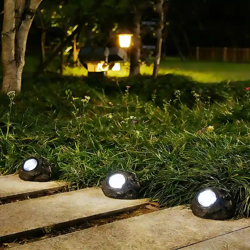 Solar Garden Spotlights Solar-Powered Automatic Dusk Sensor IP65 Waterproof