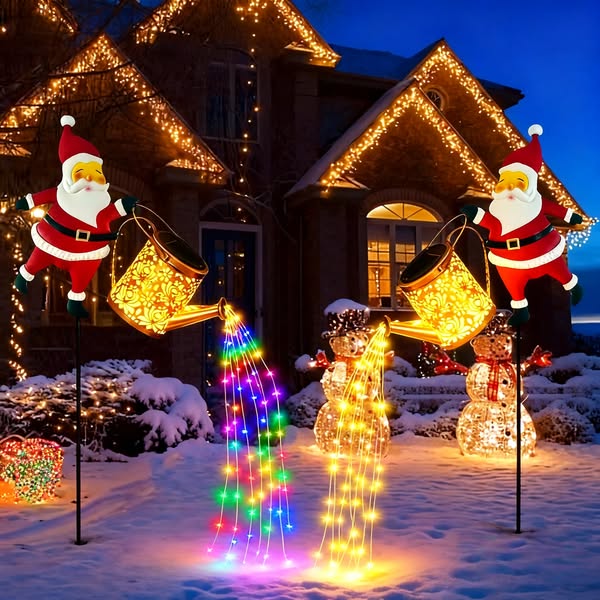 Solar Garden Stake Light Cascading LED Dusk-Activated