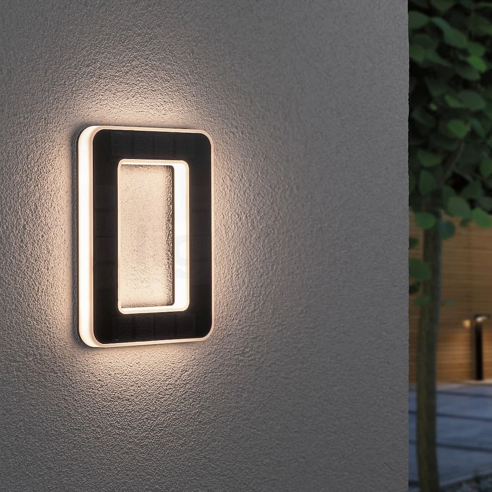 Solar House Number Warm White LED Weatherproof Automatic Dusk Sensor