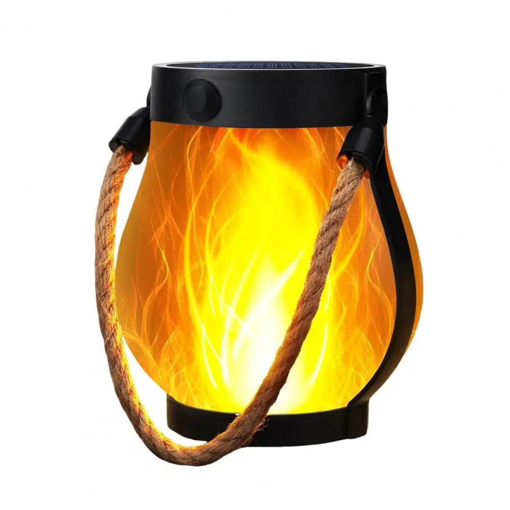 Solar Lantern Flickering Flame Waterproof Dual Charging