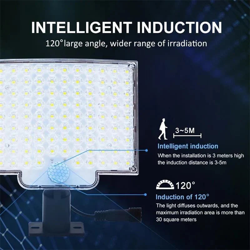 Solar Motion Sensor Light 106 LED IP65 Weather-Resistant