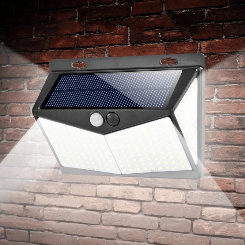 Solar Motion Sensor Light Motion-Activated Three Lighting Modes Weather-Resistant