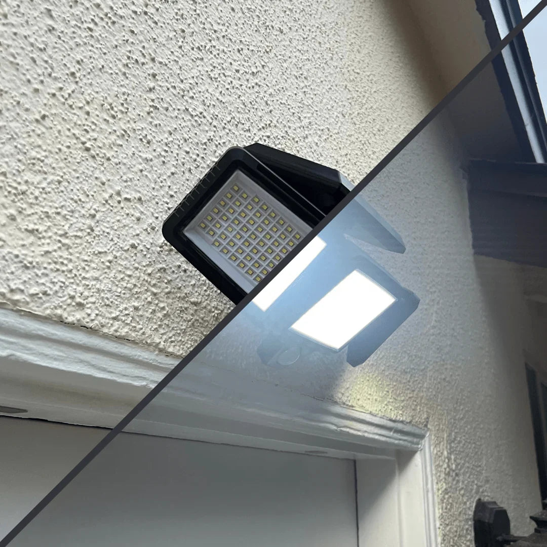 Solar Motion Sensor Security Light 2500 Lumens IP65 Water-Resistant