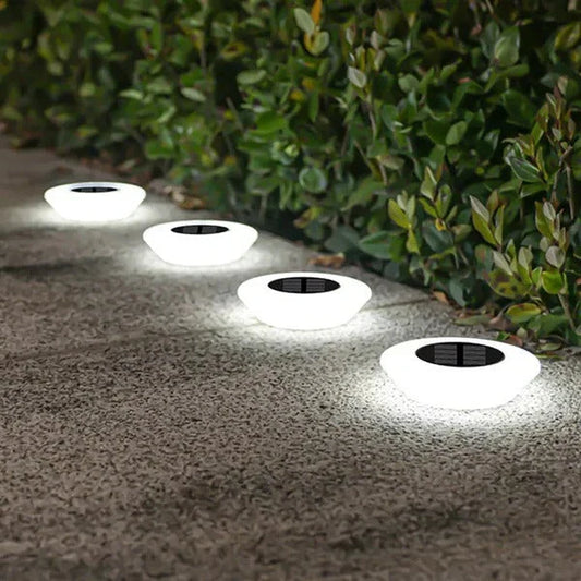 Solar Pathway Lights Dusk-to-Dawn Rechargeable Set of 4