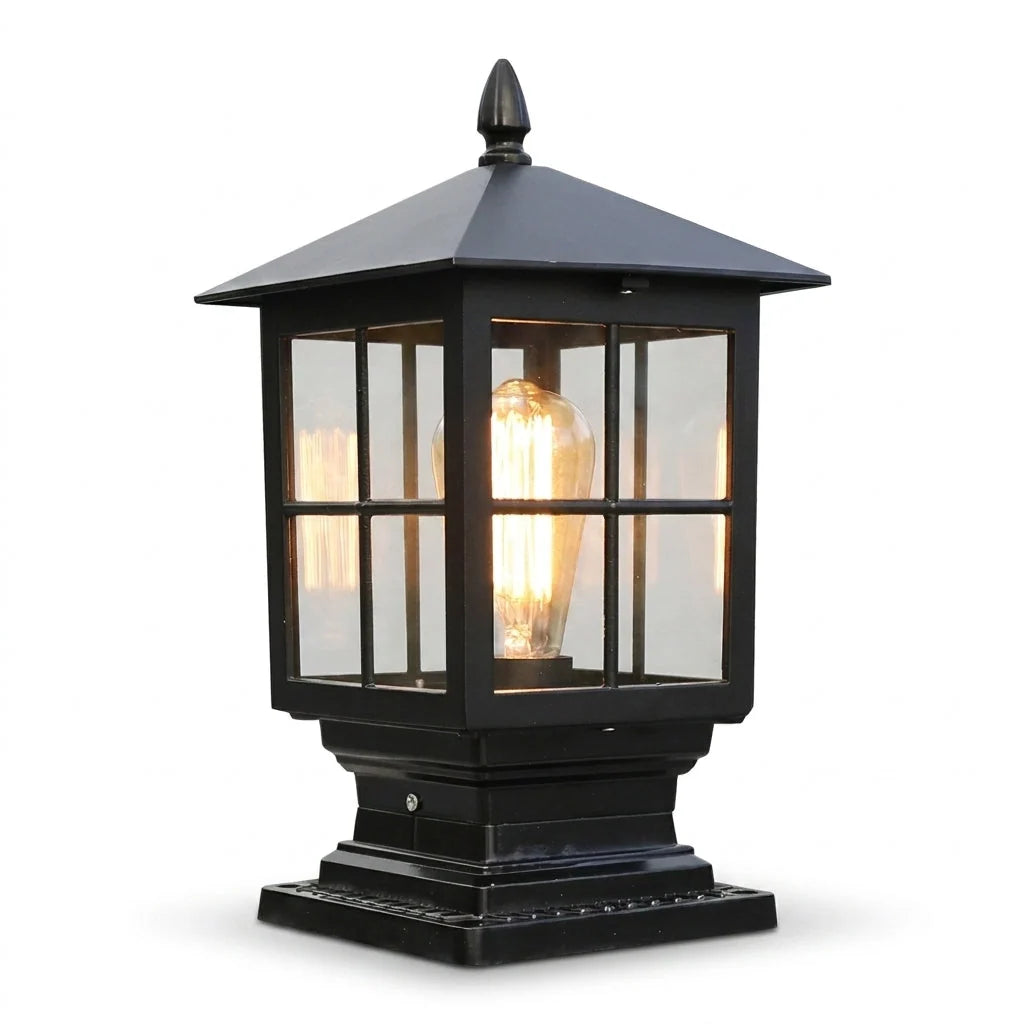 Solar Post Light Solar-Powered Dusk-to-Dawn Sensor IP65