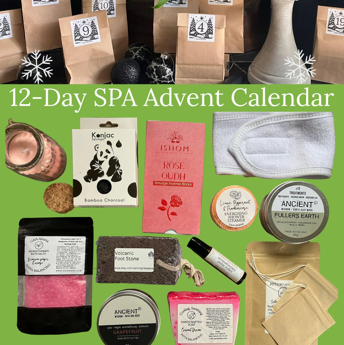 Spa Advent Calendar 12 Gifts Bath & Body Set