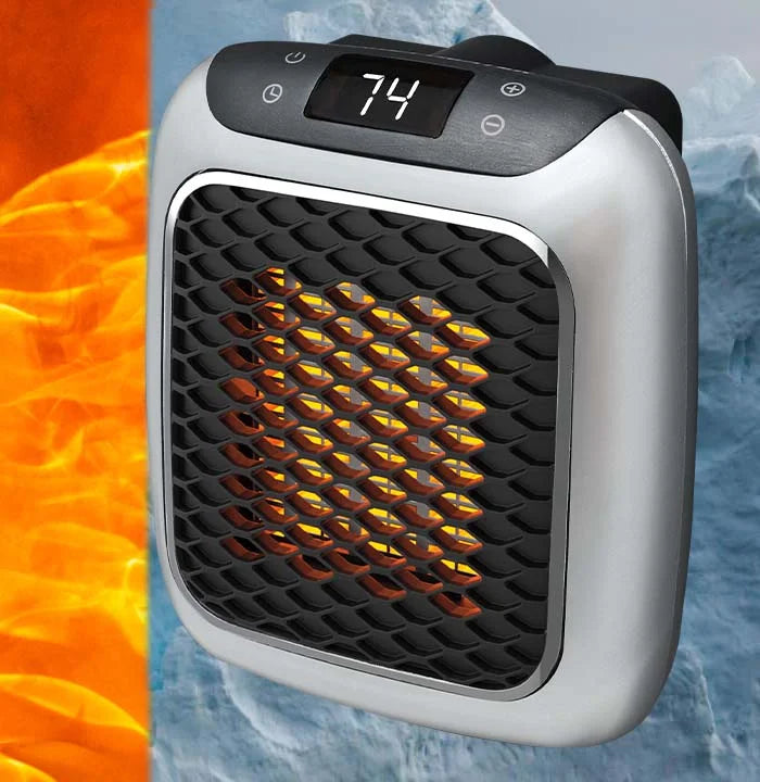 Space Heater 800W Timer Tip-Over & Overheat Protection