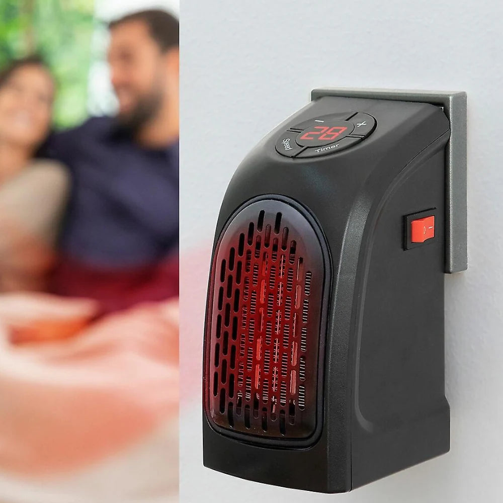 Space Heater Ceramic Wall-Mount Dual Speed 12-Hour Timer