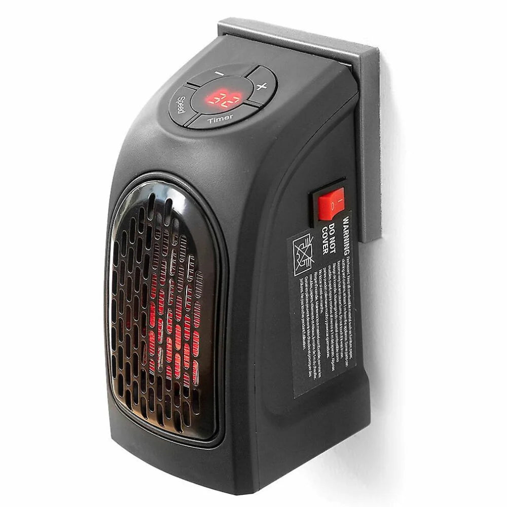 Space Heater Ceramic Wall-Mount Dual Speed 12-Hour Timer