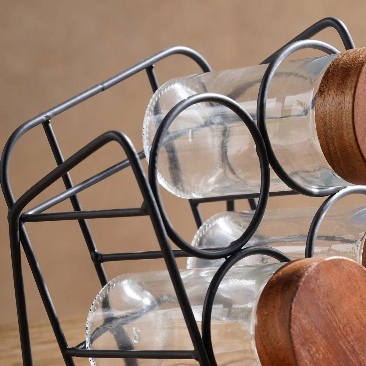 Spice Jar Set Airtight Lids Set of 6