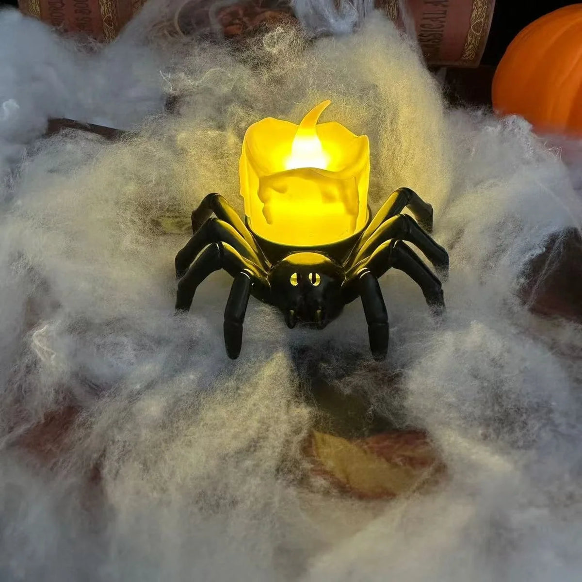 Spider Tea Light Flickering Flameless LED Halloween Decoration