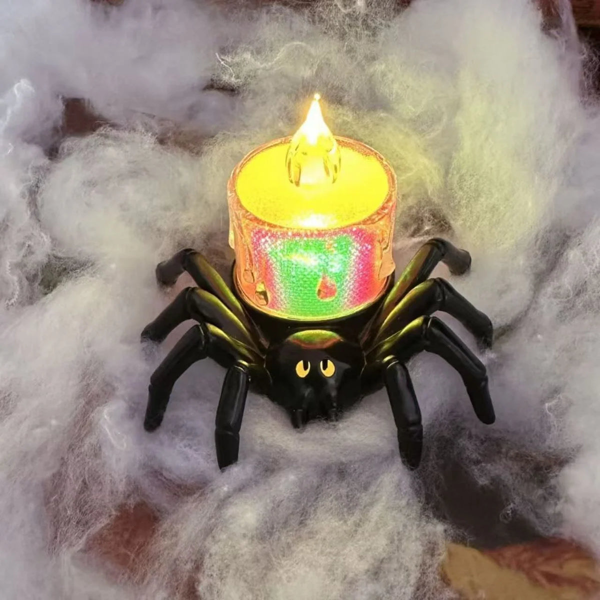 Spider Tea Light Flickering Flameless LED Halloween Decoration