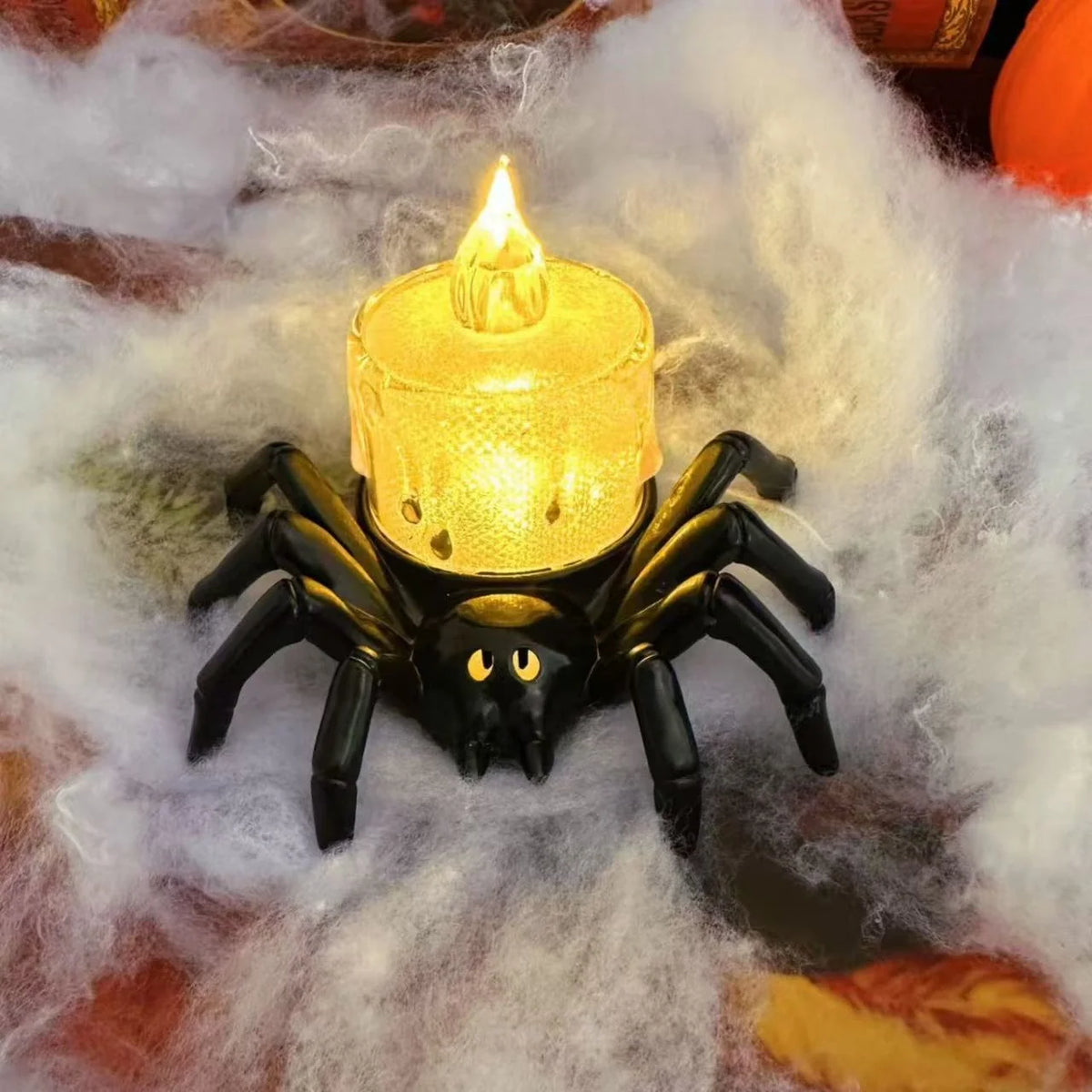 Spider Tea Light Flickering Flameless LED Halloween Decoration