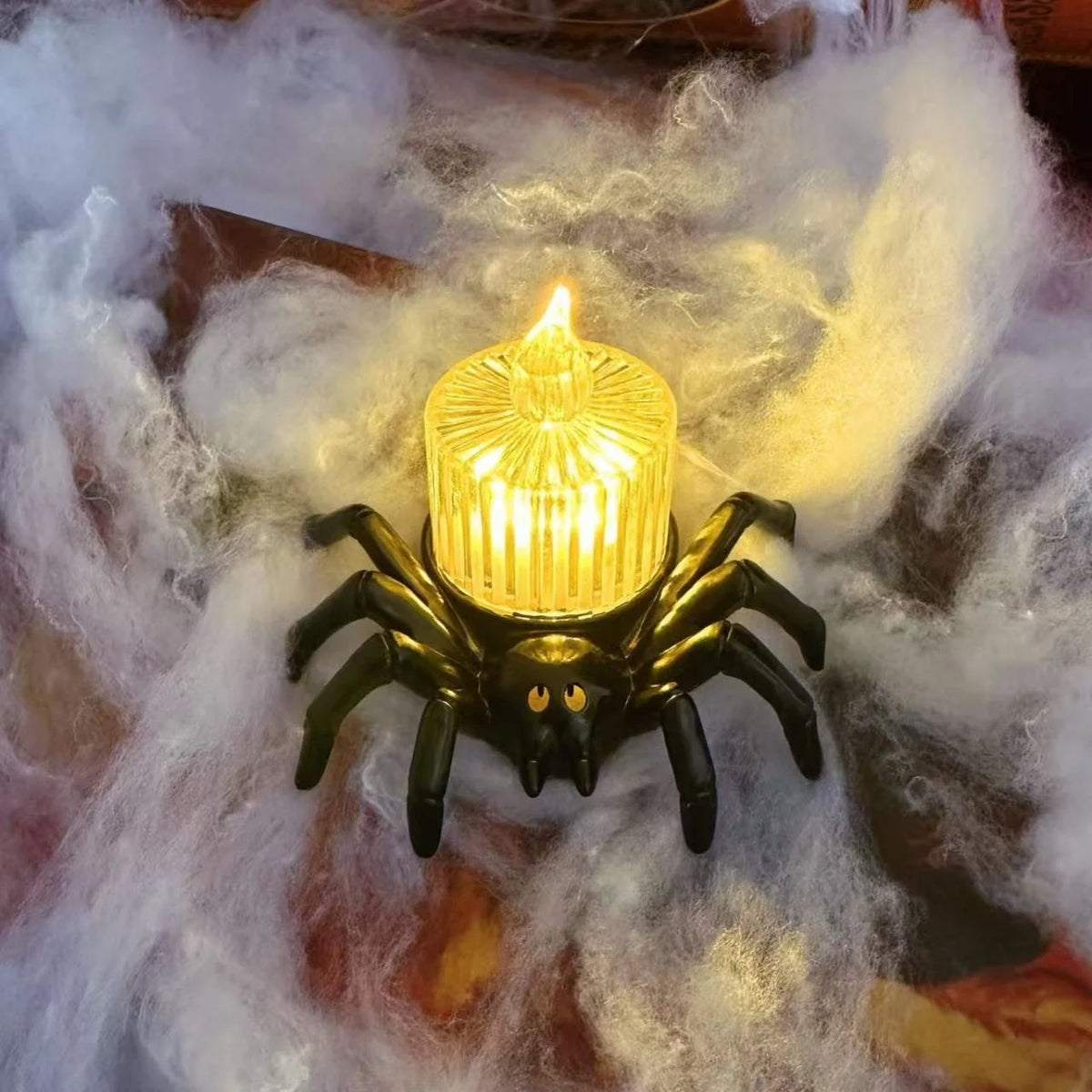 Spider Tea Light Flickering Flameless LED Halloween Decoration