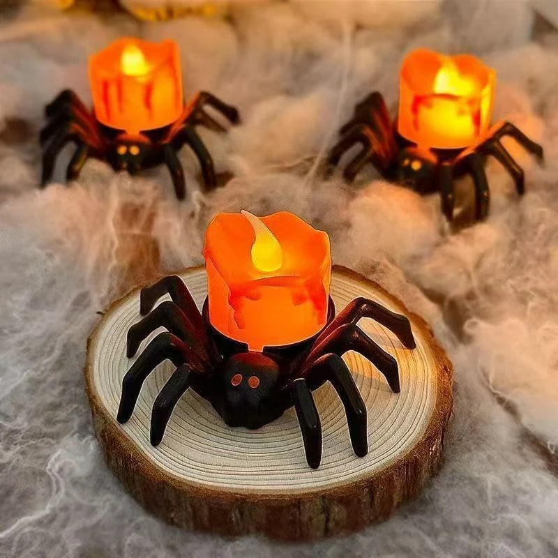 Spider Tea Light Flickering Flameless LED Halloween Decoration