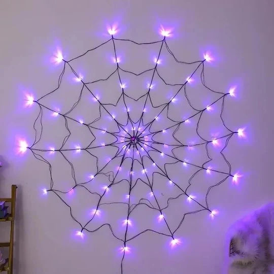 Spider Web Lights 80 LED Remote Control 8 Modes