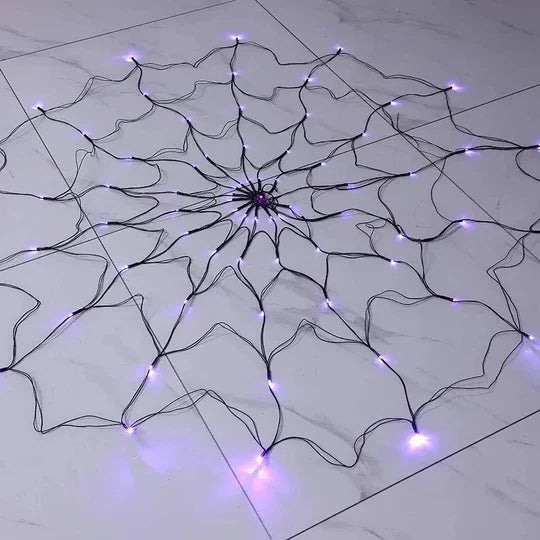 Spider Web Lights 80 LED Remote Control 8 Modes