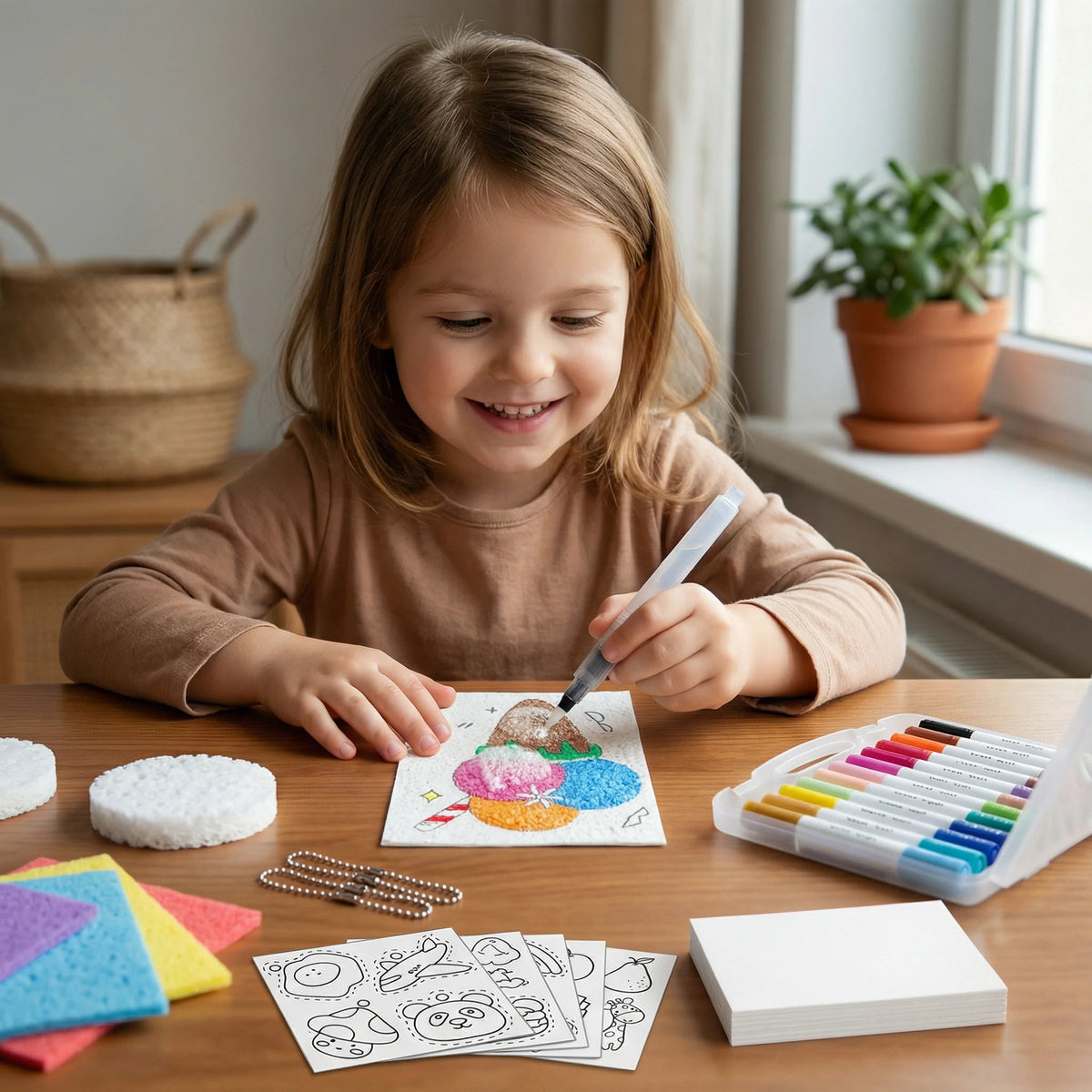 Sponge Painting Set Bubble Texture Multiple Shapes