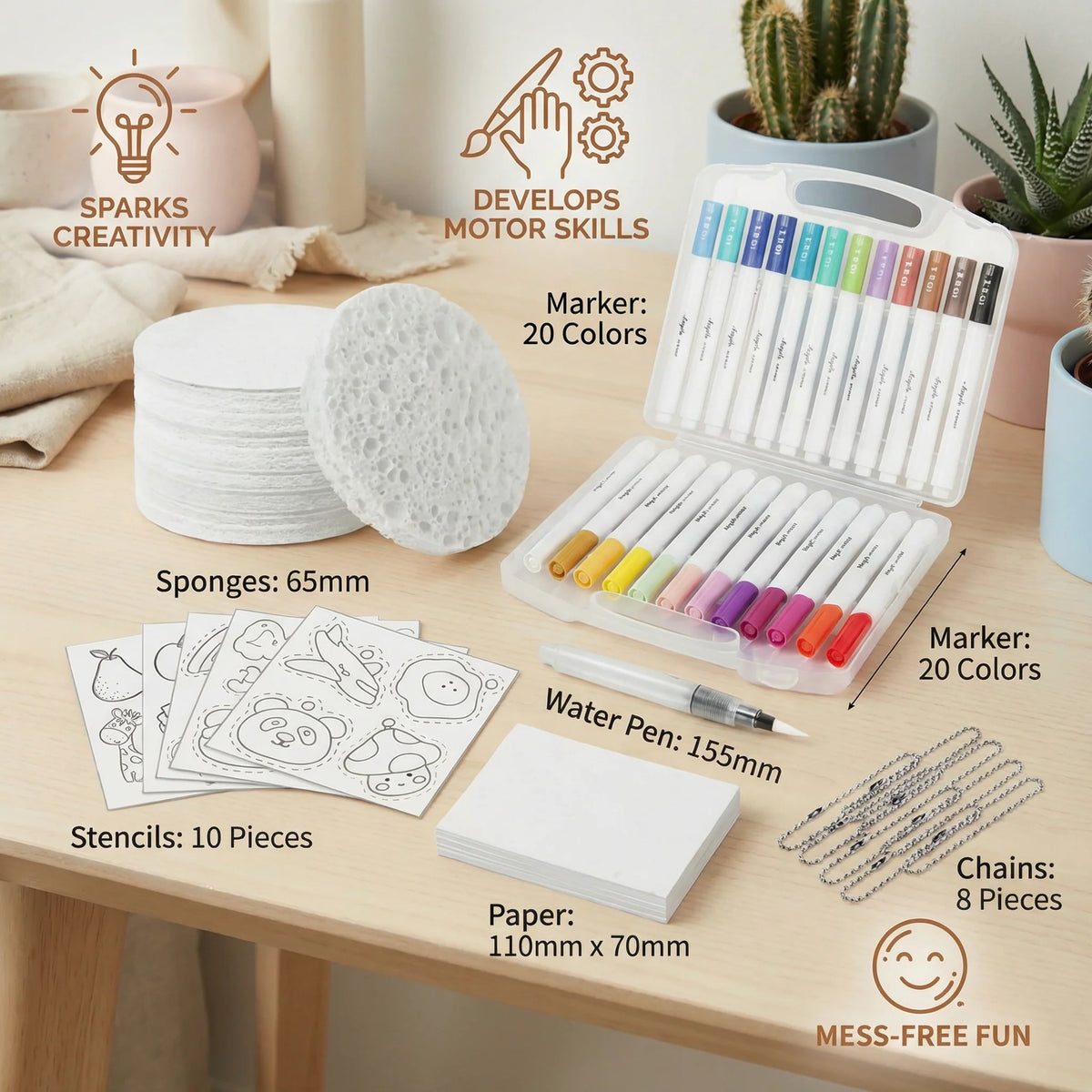 Sponge Painting Set Bubble Texture Multiple Shapes