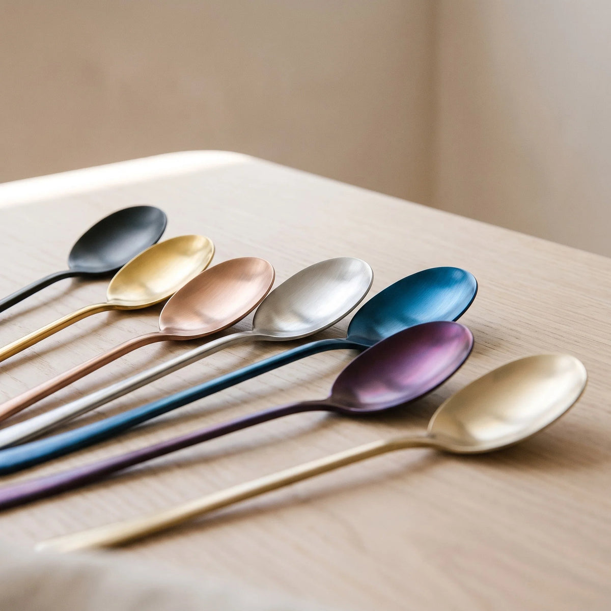 Spoon Set Plated Stainless Steel Multiple Finishes