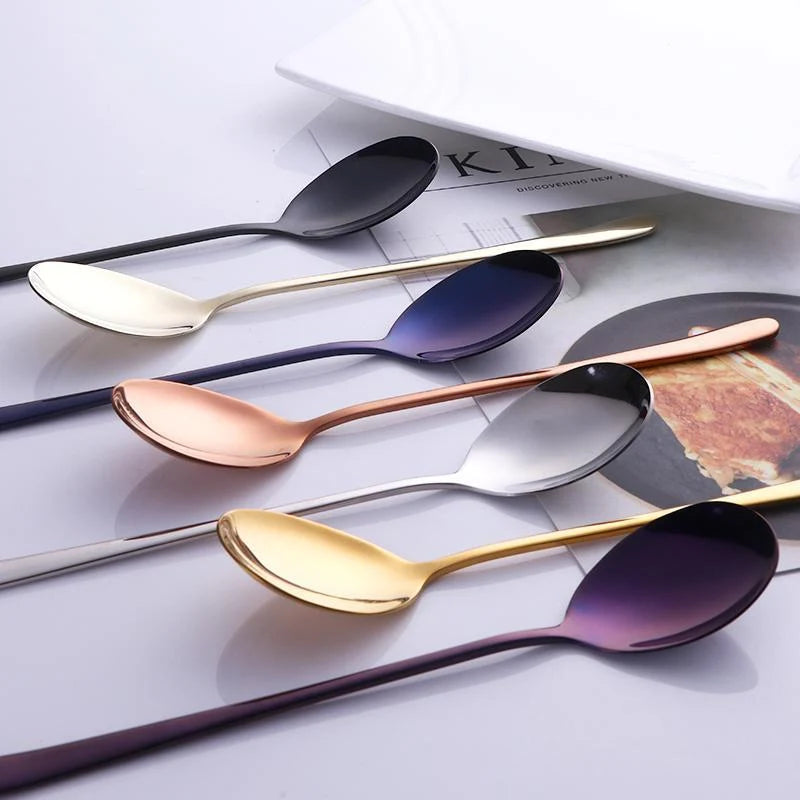 Spoon Set Plated Stainless Steel Multiple Finishes
