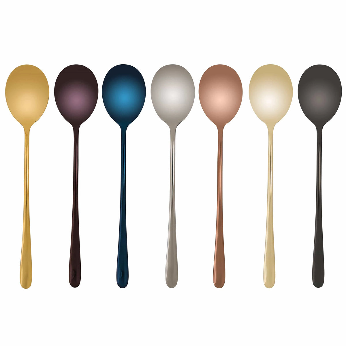 Spoon Set Plated Stainless Steel Multiple Finishes