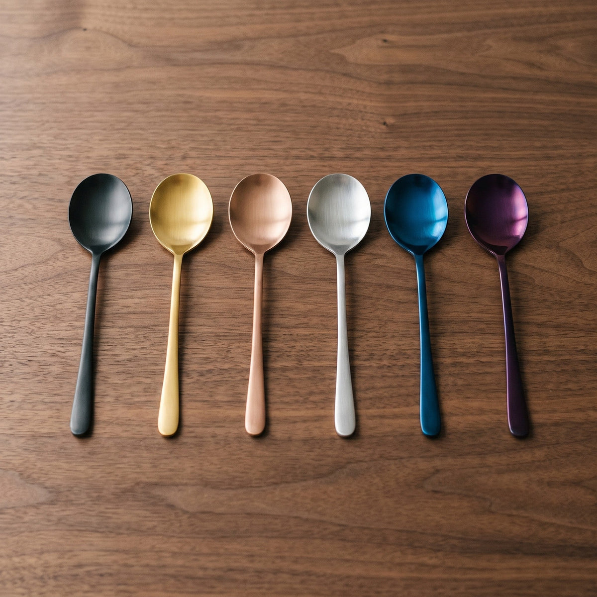 Spoon Set Plated Stainless Steel Multiple Finishes