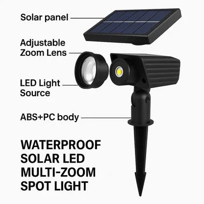 Spotlight Solar Adjustable Zoom 10-12 Hour Runtime