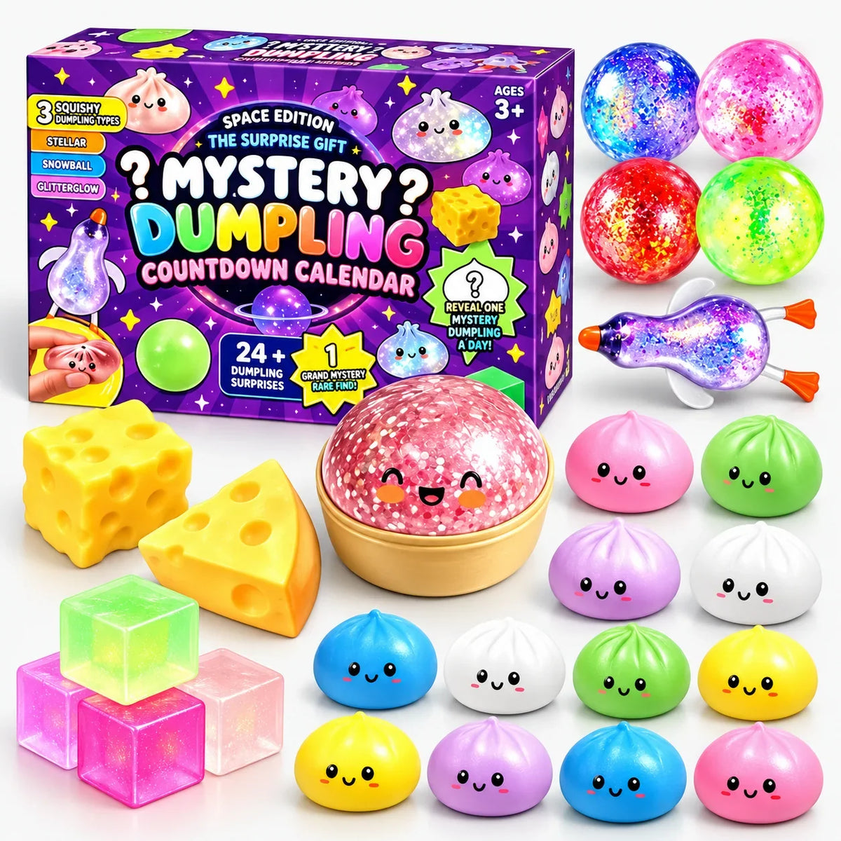 Squishy Toy Advent Calendar Slow-Return Foam Set of 24